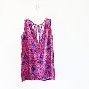 🦋 NEW RP 4 LF Pink Floral Paisley Shift Dress Cutout